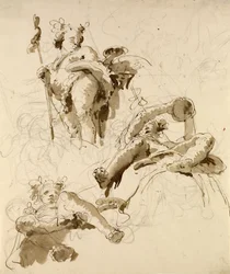 Drei Studien des Gottes Bacchus